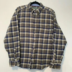 Woolrich plaid 100% cotton flannel shirt